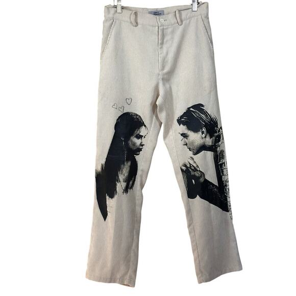 Empty Reference Romeo & Juliet cream corduroy pants, streetwear, grunge, indie - Picture 1 of 7